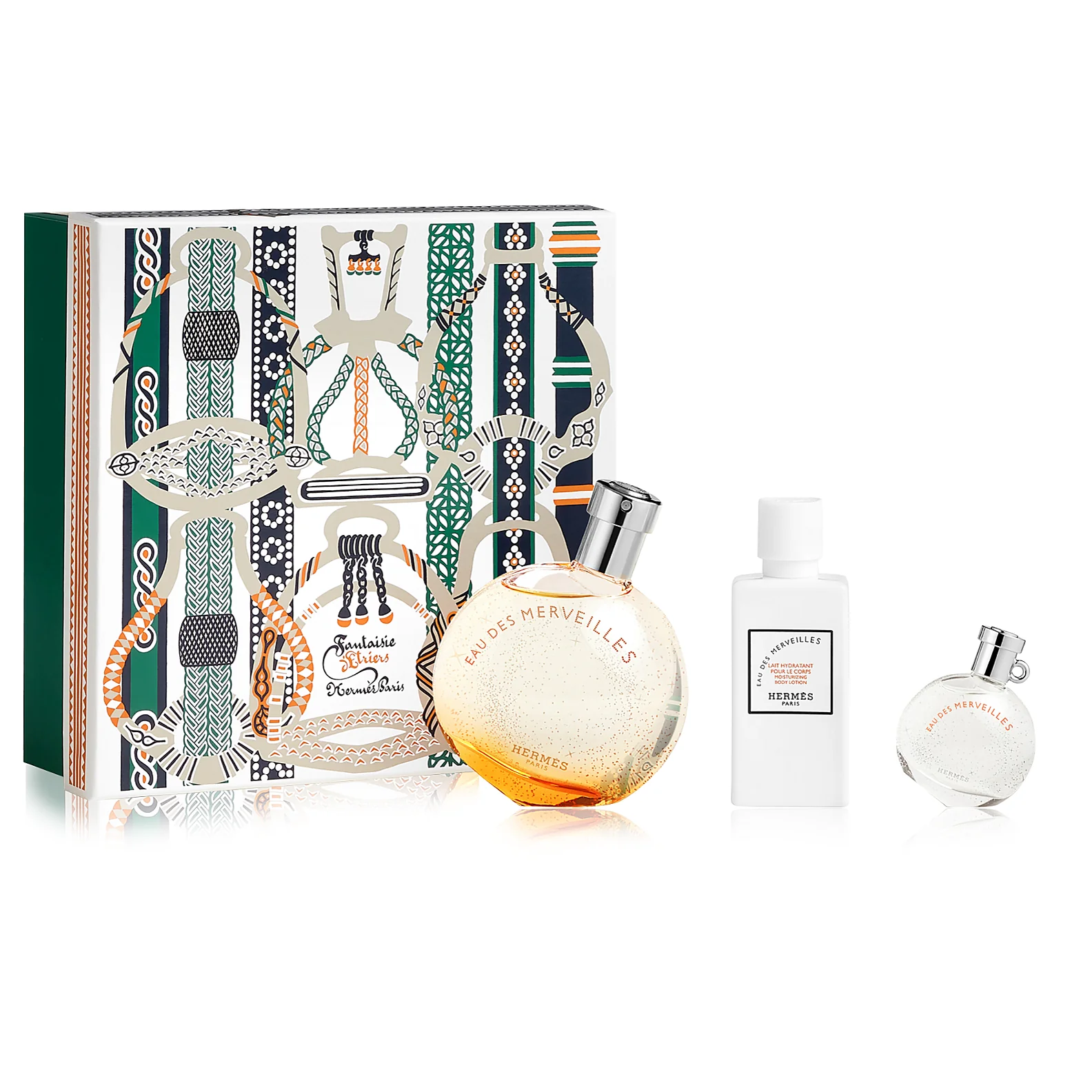 Eau Des Merveilles by Hermes 100ml EDT 3 Piece Gift Set