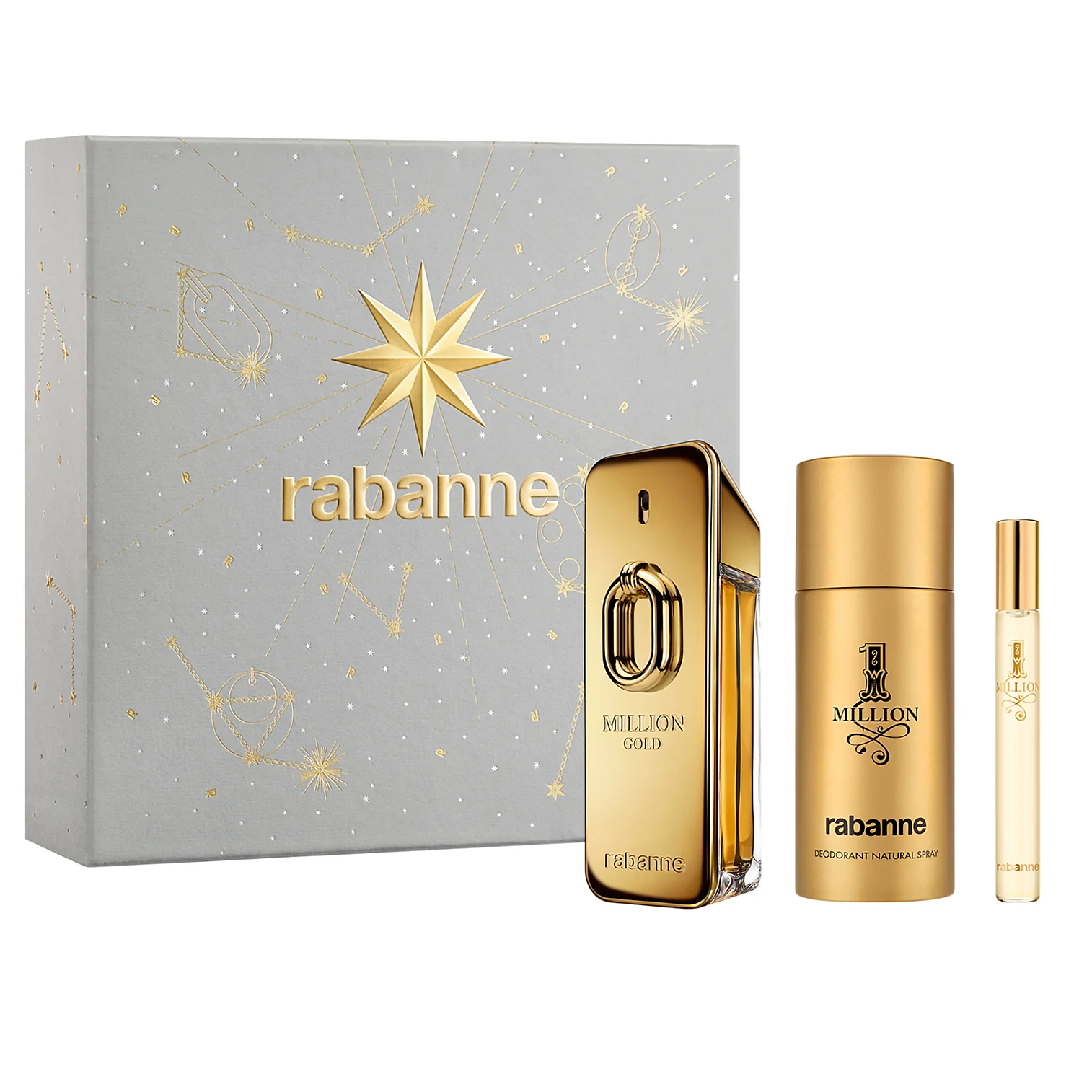 Million Gold by Paco Rabanne 100ml EDP 3 Piece Gift Set